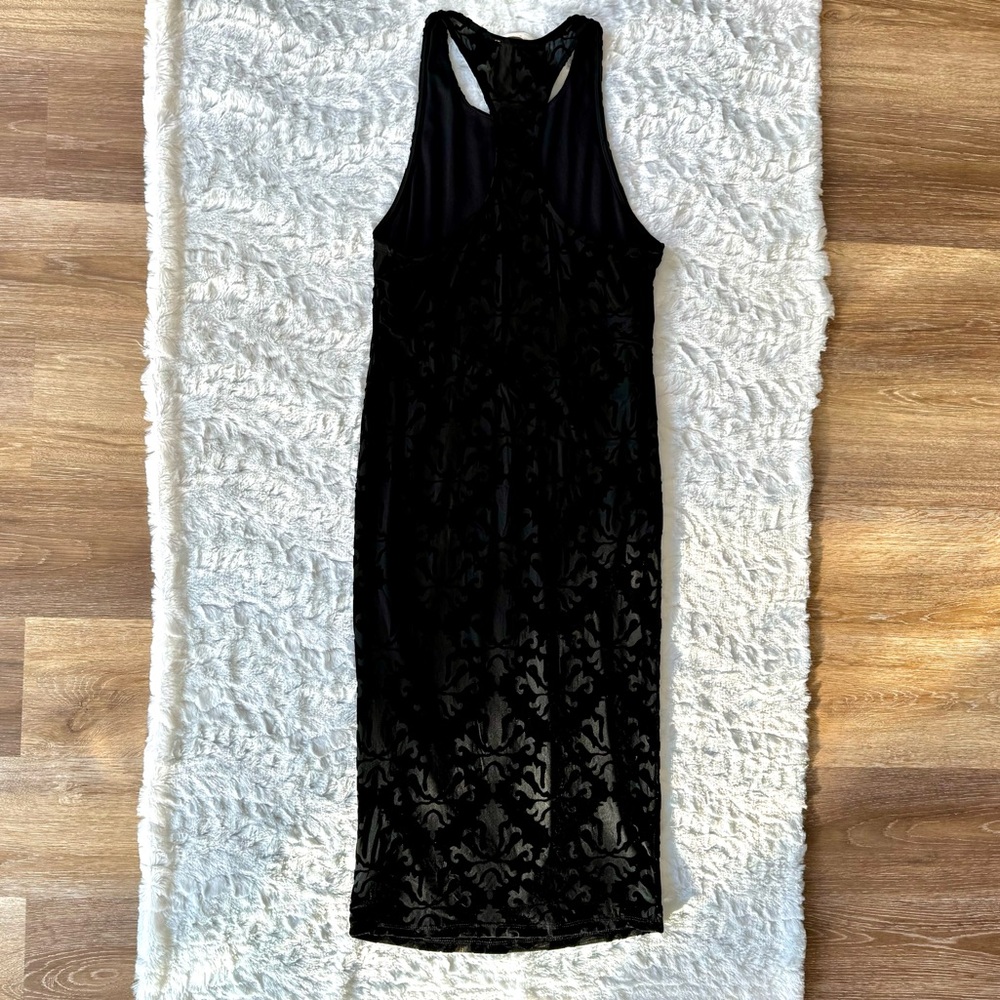 Urban Outfitters - Pins and Needles Baroque Black Velvet Midi Dress - Small - Picture 5 of 8